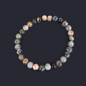 Sunset Sodalite Gemstone Bead Bracelet 6mm